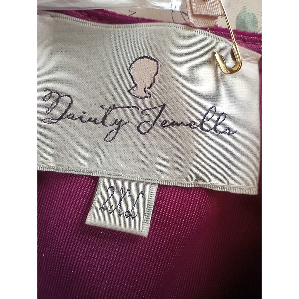 Dainty Jewells Dress Faux Wrap 2XL Hot Pink Velvet NWT Holiday Modest Occasion - Picture 11 of 13